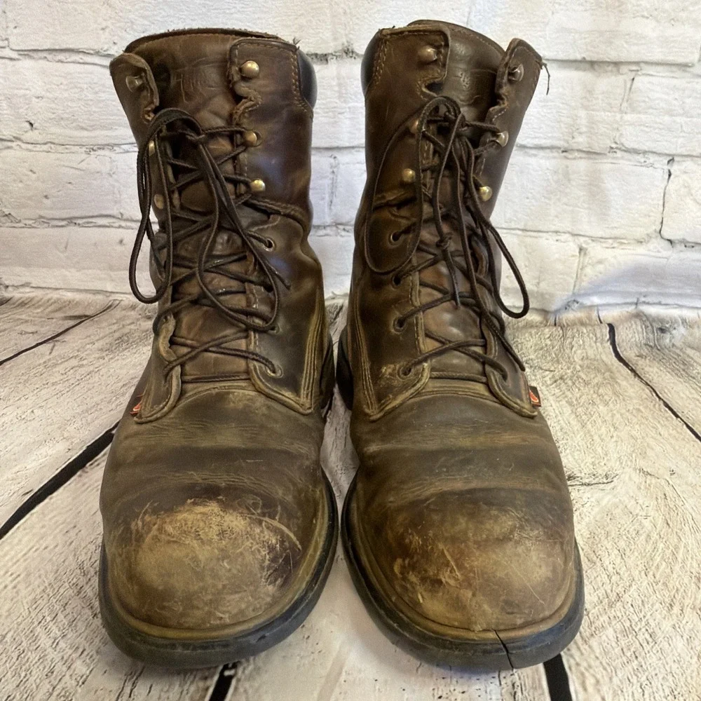 Red Wing Shoes Steel Toe Working Boots Men's Sz 10 EE 4200 Waterproof READ